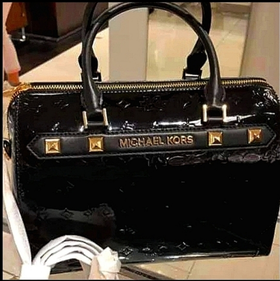 COPY - 🆕️NWT Authentic MICHAEL KORS MIRROR METALLIC KARA LARGE SATCHEL DUFFLE B - Picture 12 of 12